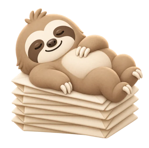 Sloth on sealed envelopes