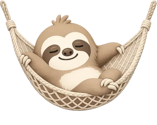 Sloth in a hammock