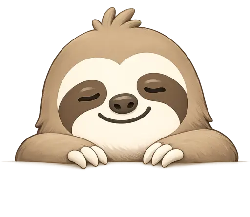 Sloth peeking