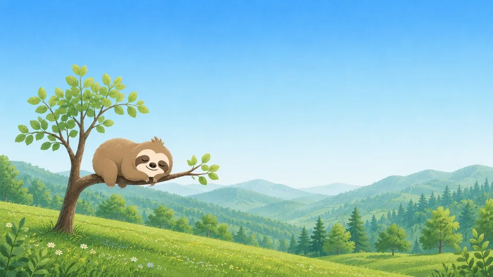Sloth in the tree, day
